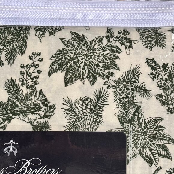 Brooks Brothers Holiday Christmas Cotton FULL Size Sheet Set - Picture 2 of 7